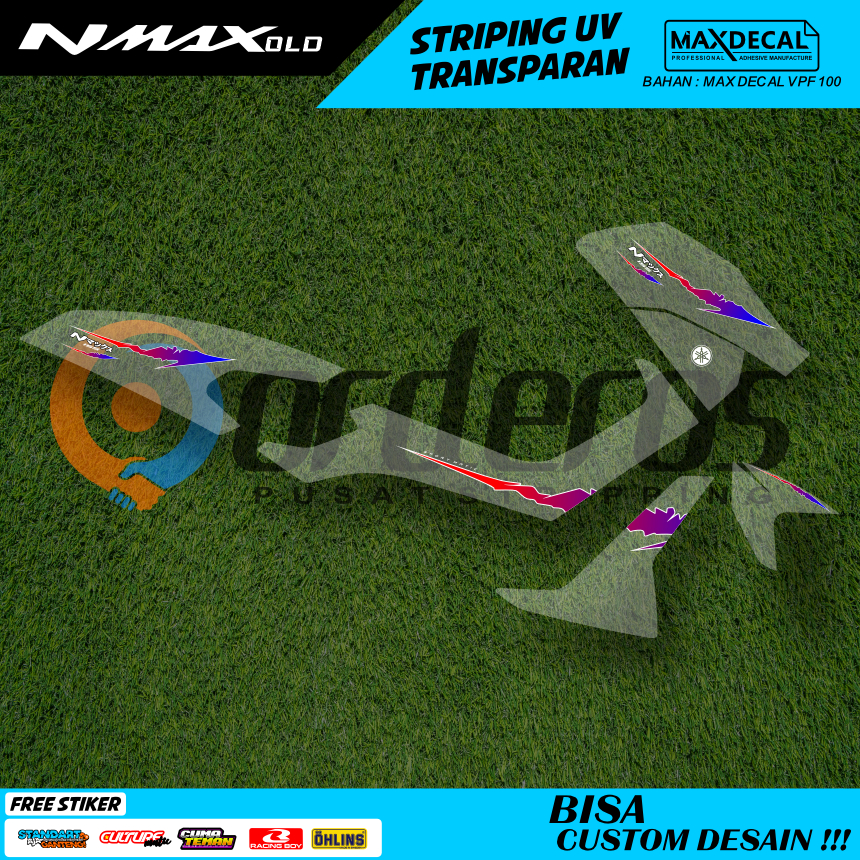 stripping nmax old transparan modifikasi motif terbaru minimalis racing stiker nmax ZA-1