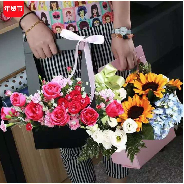

Flower Box Simpel Kotak Hiasan Bunga Premium Tas Bouquet Gift Folding Bag