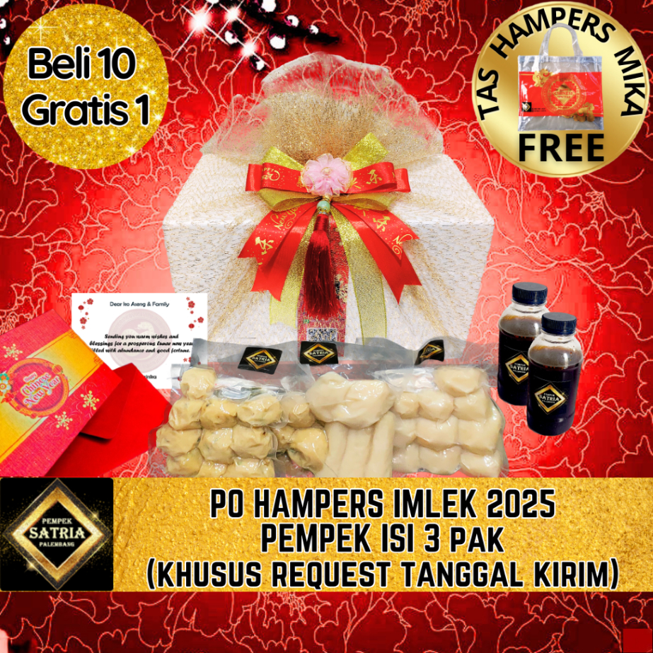 

PO hampers pempek isi 3 pak (khusus request tanggal kirim) READY STOCK