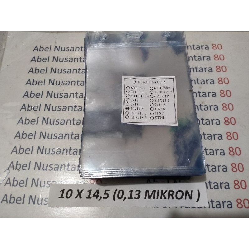 

plastik panitia tebal 0, 13 mikron Uk 10x14, 5 cm isi 100 pcs