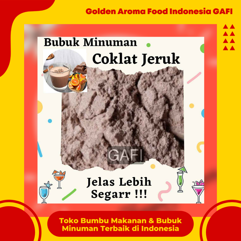

GAFI Food Bubuk Minuman Rasa Coklat Jeruk 1 Kg Enak Murah Halal, Orange Chocolate Drink Powder 1Kg