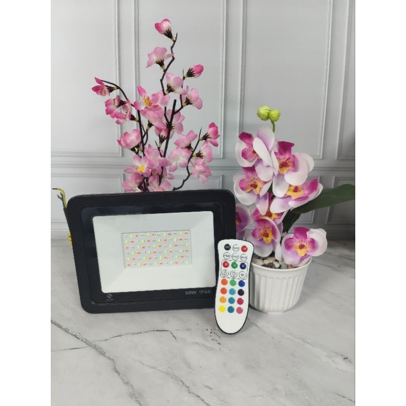 LAMPU FLOOD LIGHT LED RGB
