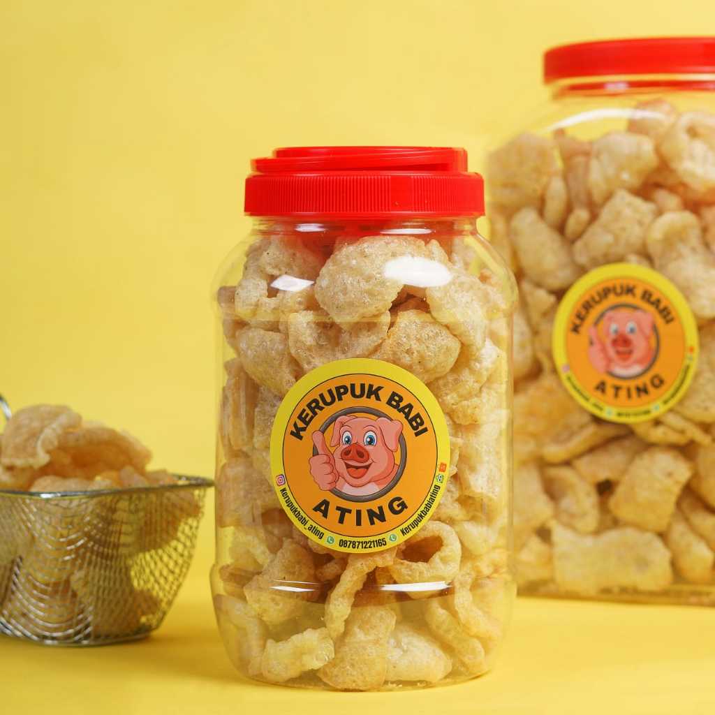

Kerupuk Kulit Babi Ating Toples 2 Liter