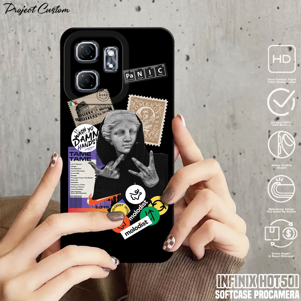 Softcase Hp Infinix Hot 50i - Case Infinix Hot 50i ( Estetik ) Silikon Hp Infinix Hot 50i - Casing H