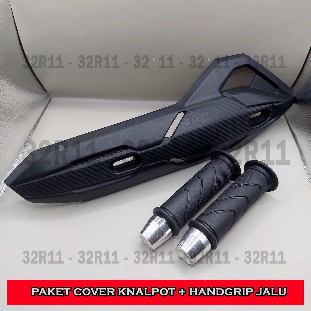 cover tameng knalpot BEAT KARBU/BEAT FI ESP/BEAT DELUXE/BEAT STREET/BEAT POP ESP paket sarung gas mo