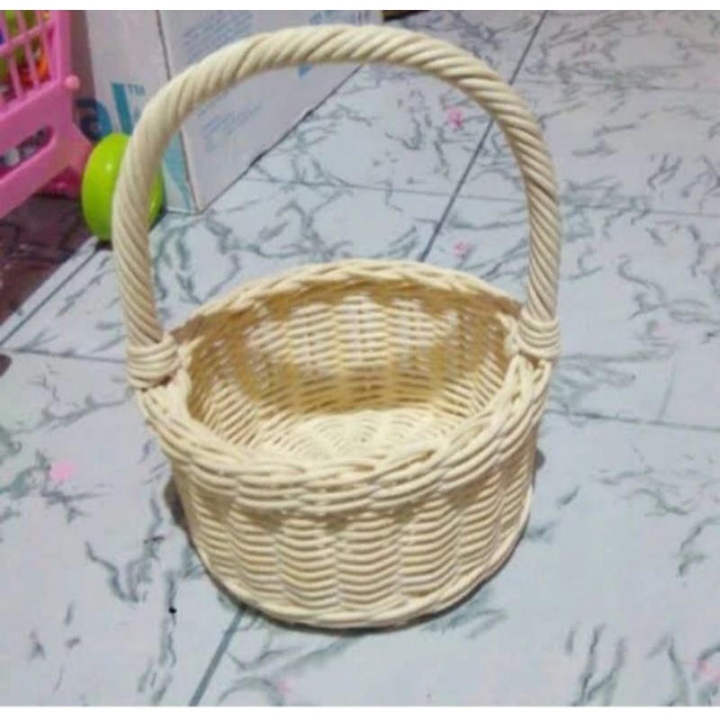 keranjang parcel rotan mini