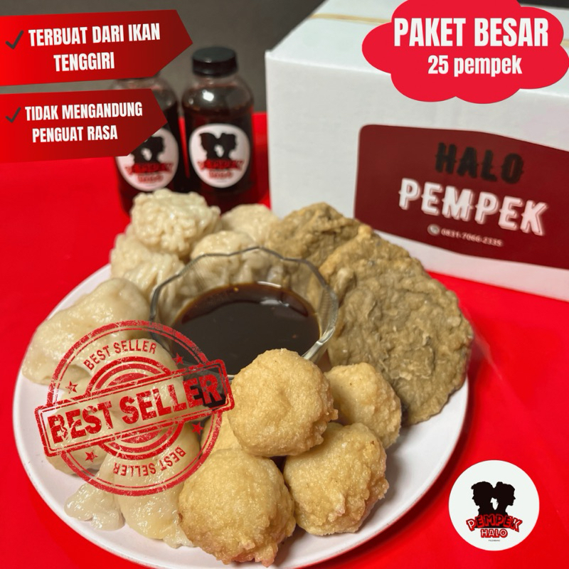 

HALO-PAKET PEMPEK BESAR Campur (25pcs) ASLI PALEMBANG