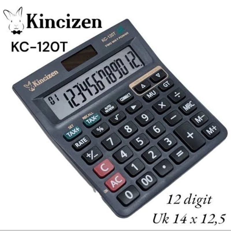 

KINCIZEN KC 120T KALKULATOR 12 DIGIT TWO WAY POWER