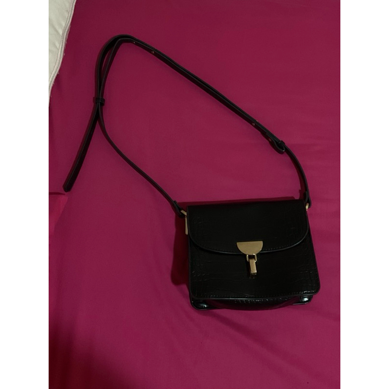 sling bag mango croco women effect flap bag