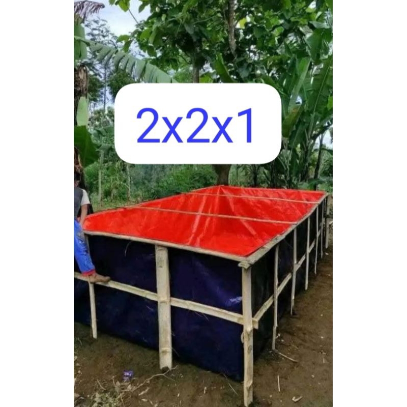 Terpal kolam kotak uk 2x2x1