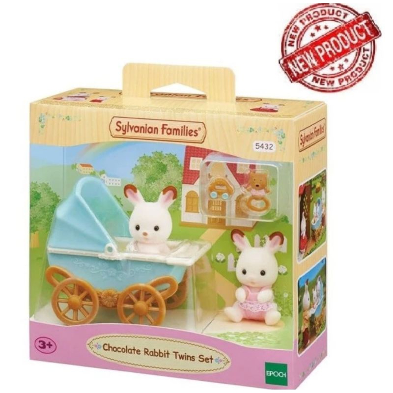 sylvanian families chocolate rabbit twins set