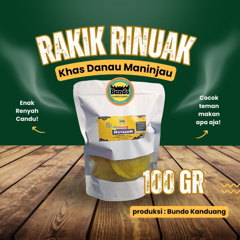 

Rakik Rinuak 100 gr / Peyek Rinuak / Bundo Kanduang / Khas Danau Maninjau