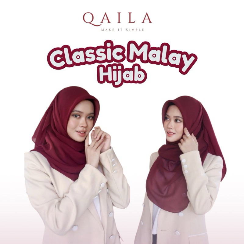 QAILA HIJAB - classic malay hijab part 2 /hijab ala malaysia/hijab malaysia/ segiempat malaysia/hija