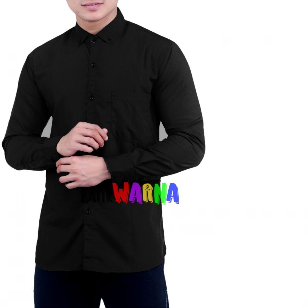 Kemeja Hurley Kemeja Polos Pria Lengan Panjang Kemeja Distro