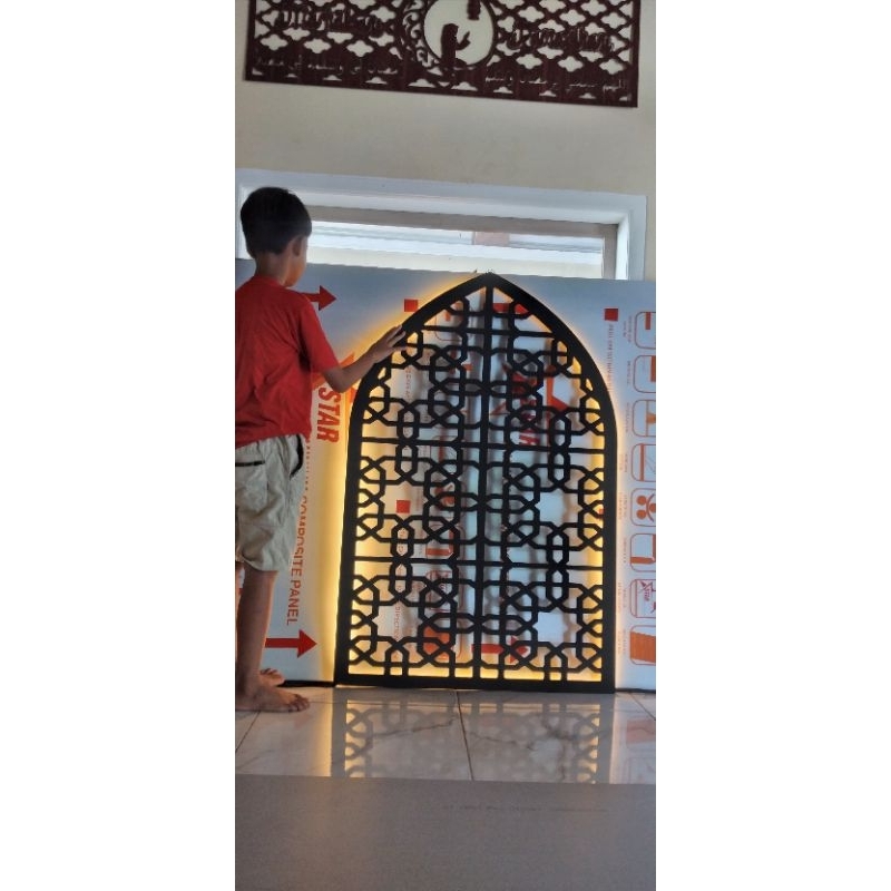 HIASAN DINDING MIHRAB 3D LED // MIHRAB MUSHOLA RUMAH 3D LED // MIHRAB MASJID 3D LED // PENUNJUK ARAH