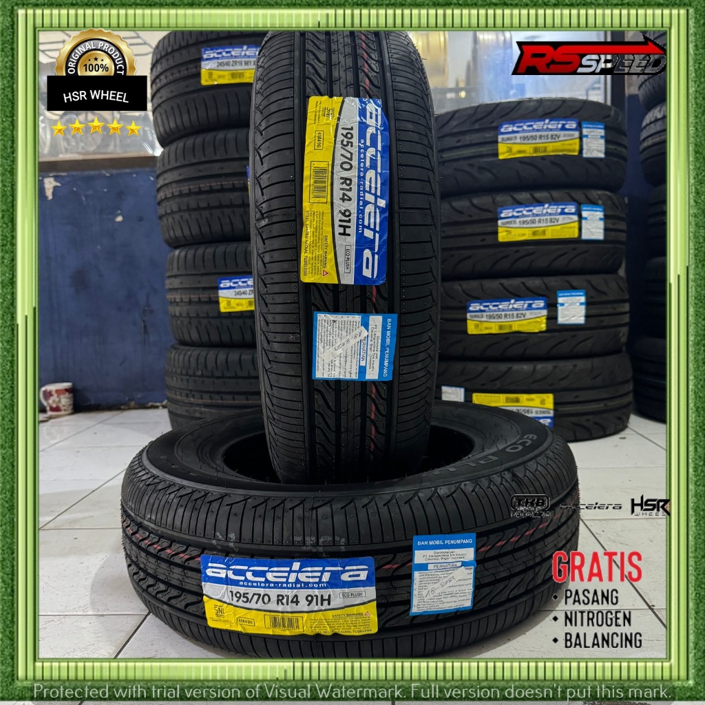 Ban Mobil Kijang Phanter Ring 14 Ukuran 195/70 R14 Merek Accelera Ecoplush Ban Mobil Tubles R 14