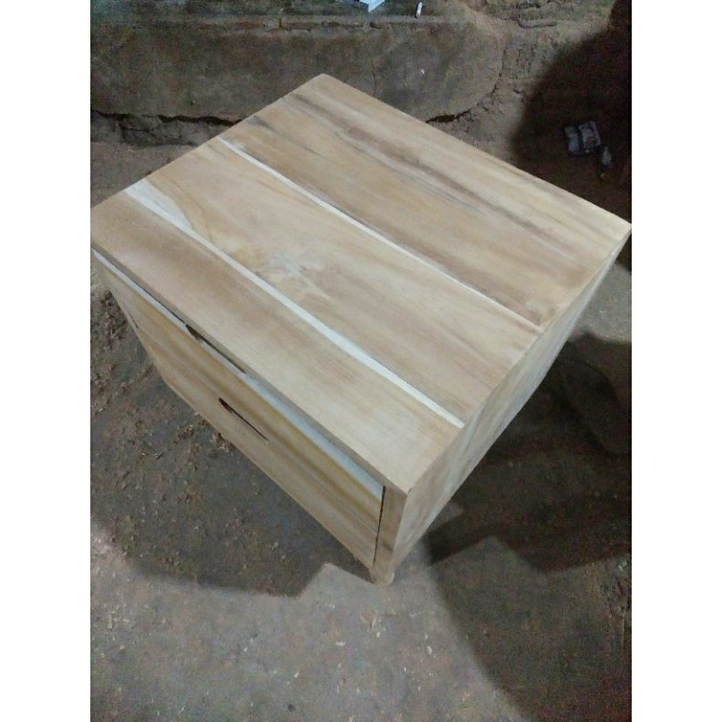 nakas jati/nakas retro/nakas minimalis 2laci/nakas jati mentah