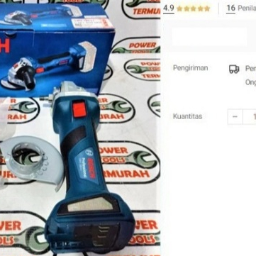 

BOSCH Cordless Grinder GWS 180-Li 18V Solo Unit ONLY Gerinda Baterai