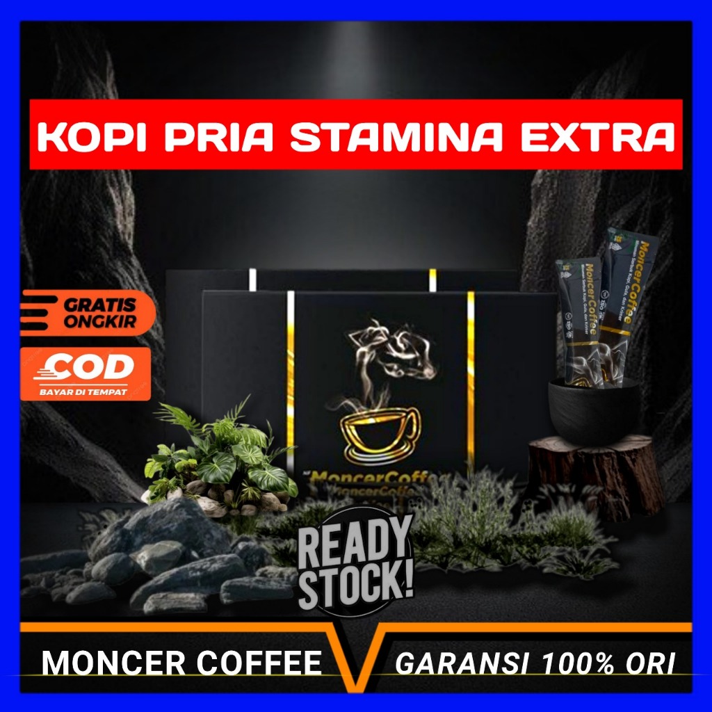 

CoffeeMonceer ORIGINAL Kopi Stamina Pria Kuat Tahan Lama 1 Box 8 Sachet Segelas Bikin Puas Aman BPOM