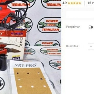 

Amplas NRT PRO 920 HD Persegi Kotak Finishing Sander 920HD Kayu Tembok