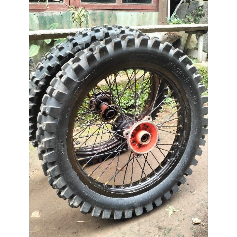 Velg KLX TK JAPAN ORI 18 + 21 Jual Plus  Ban depan belakang Trail Cross Depan Belakang