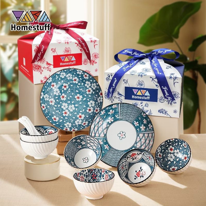 Set Piring dan Mangkok Mewah / Set Peralatan Makan Keramik / Hadiah Pernikahan / Set Piring dan Mang