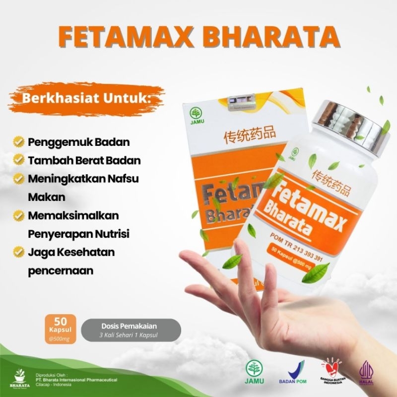 FETAMAX BHARATA PENGGEMUK BADAN 100% ORIGINAL HERBAL ASLI INDONESIA