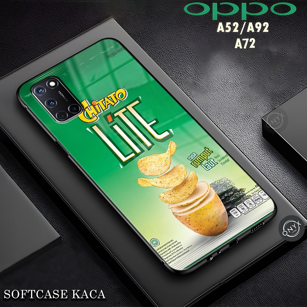 [AA31] Softcase Kaca OPPO A52 A72 A92 | Casing Oppo Kilau | Motif Snack