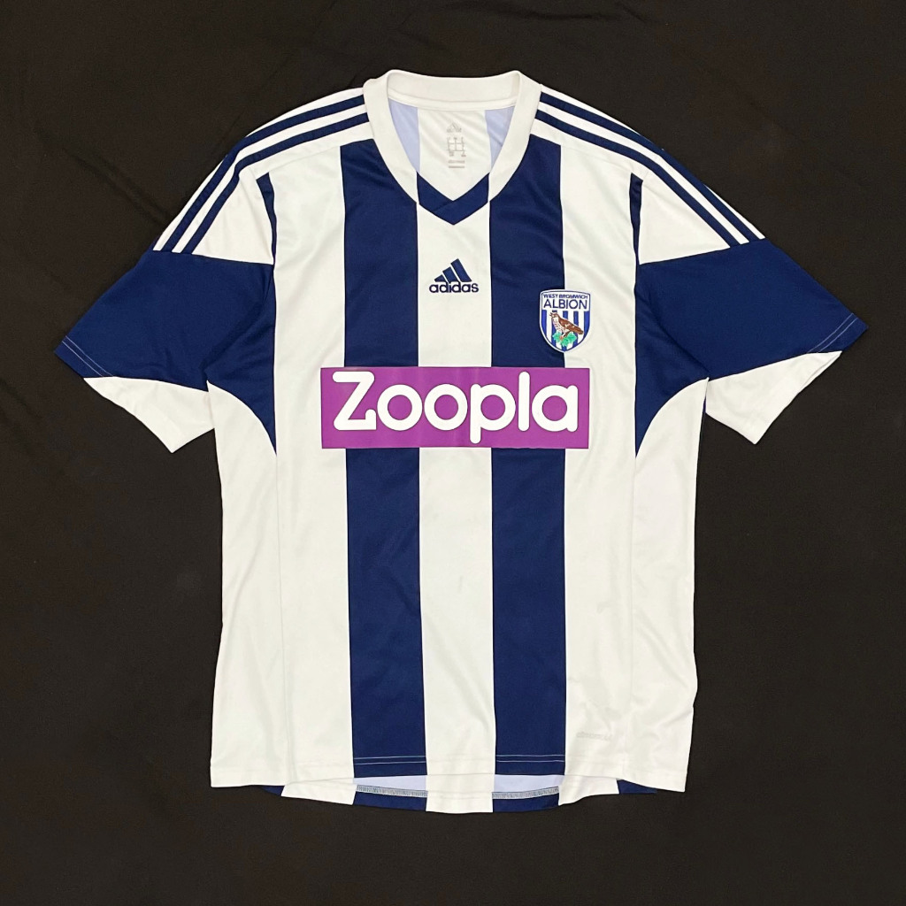 Original Adidas West Bromwich Albion Home Kit 2013 2014 Jersey Bola Vintage