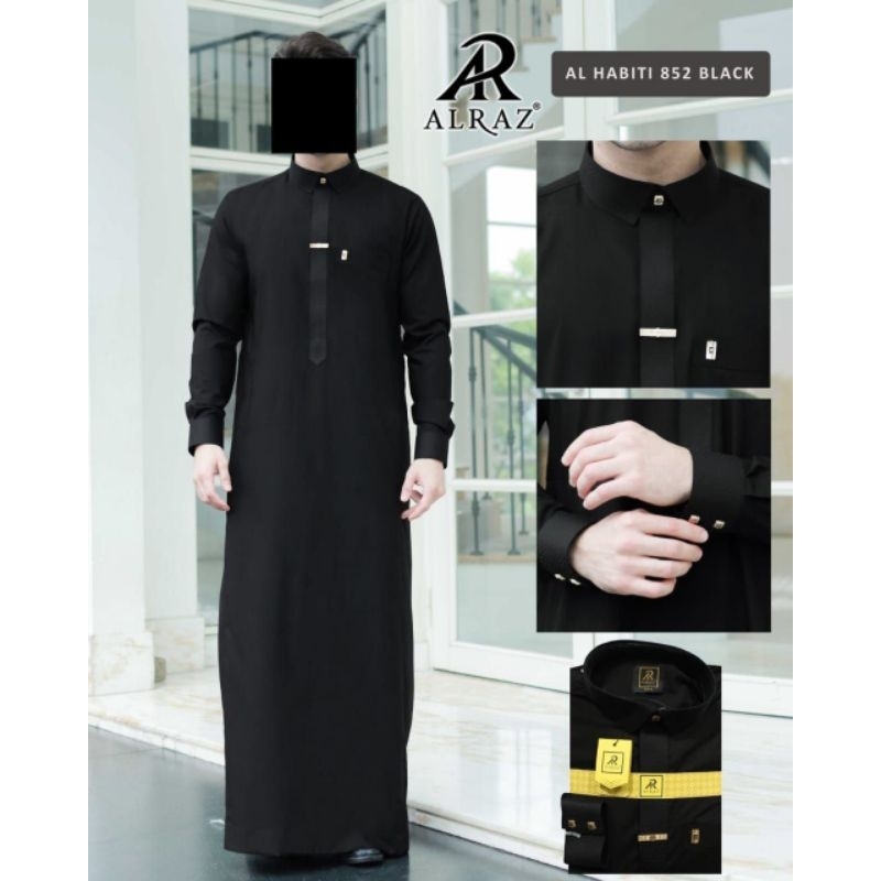 Jubah Alraz Black series/Jubah alraz hitam/jubah alraz hitam