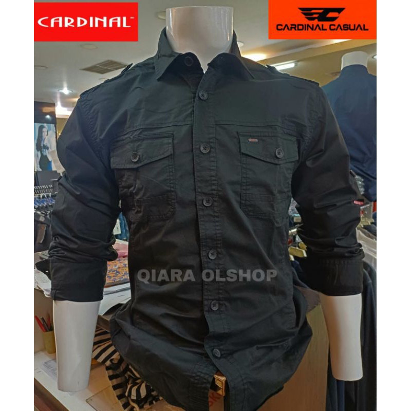 (NEW ART) KEMEJA CARDINAL PRIA ORIGINAL OUTDOOR WARNA HITAM KEMEJA TAKTIKAL