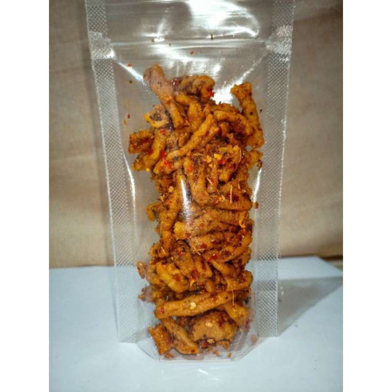 

KRIPIK USUS PEDAS DAUN JERUK 200GRAM