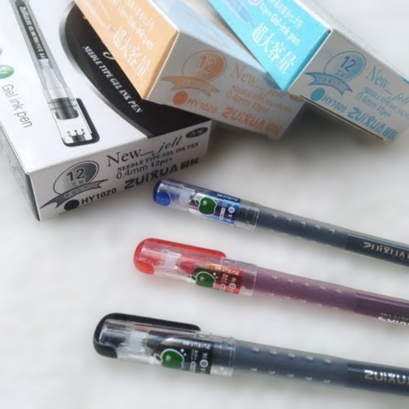 

Pulpen/Bolpoint zuixua new gel hitam {{ murah }}berkualitas 1 pak isi 12 pcs