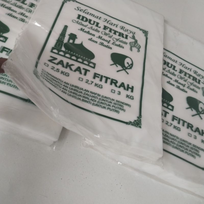 Plastik Zakat Fitrah Idul Fitri