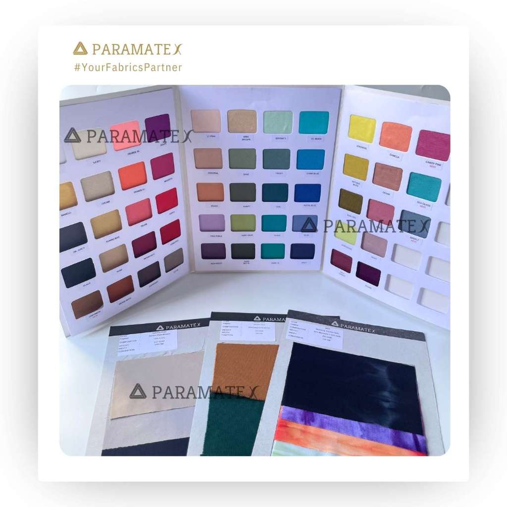 Paramatex Bundling Sampel Kain Rayon Woven Dailywear Katalog Swatch