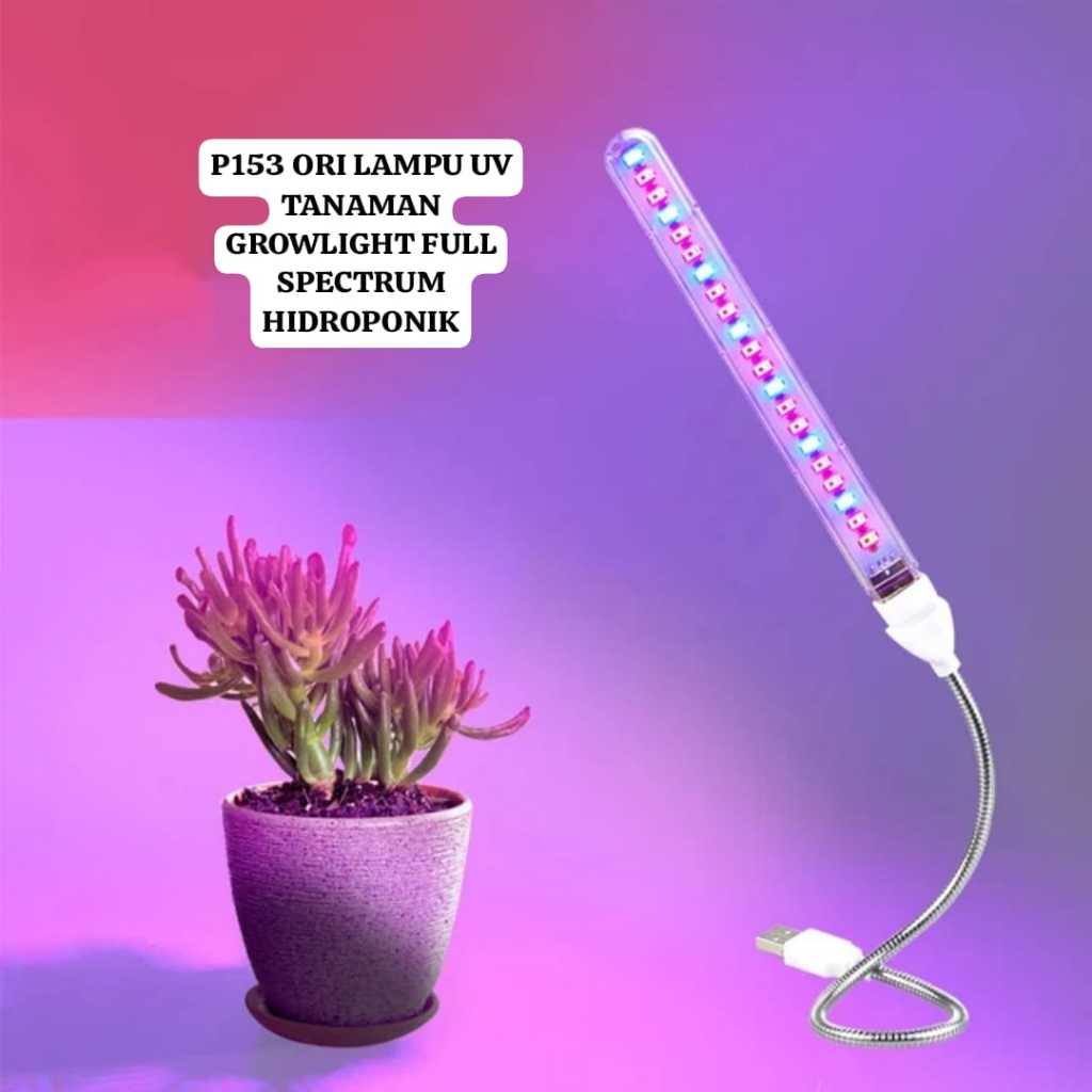 P153 ORI LAMPU LED USB UV ULTRAVIOLET HIDROPONIK TANAMAN GROWLIGHT SPECTRUM AQUAPONIC TUMBUHAN GRO