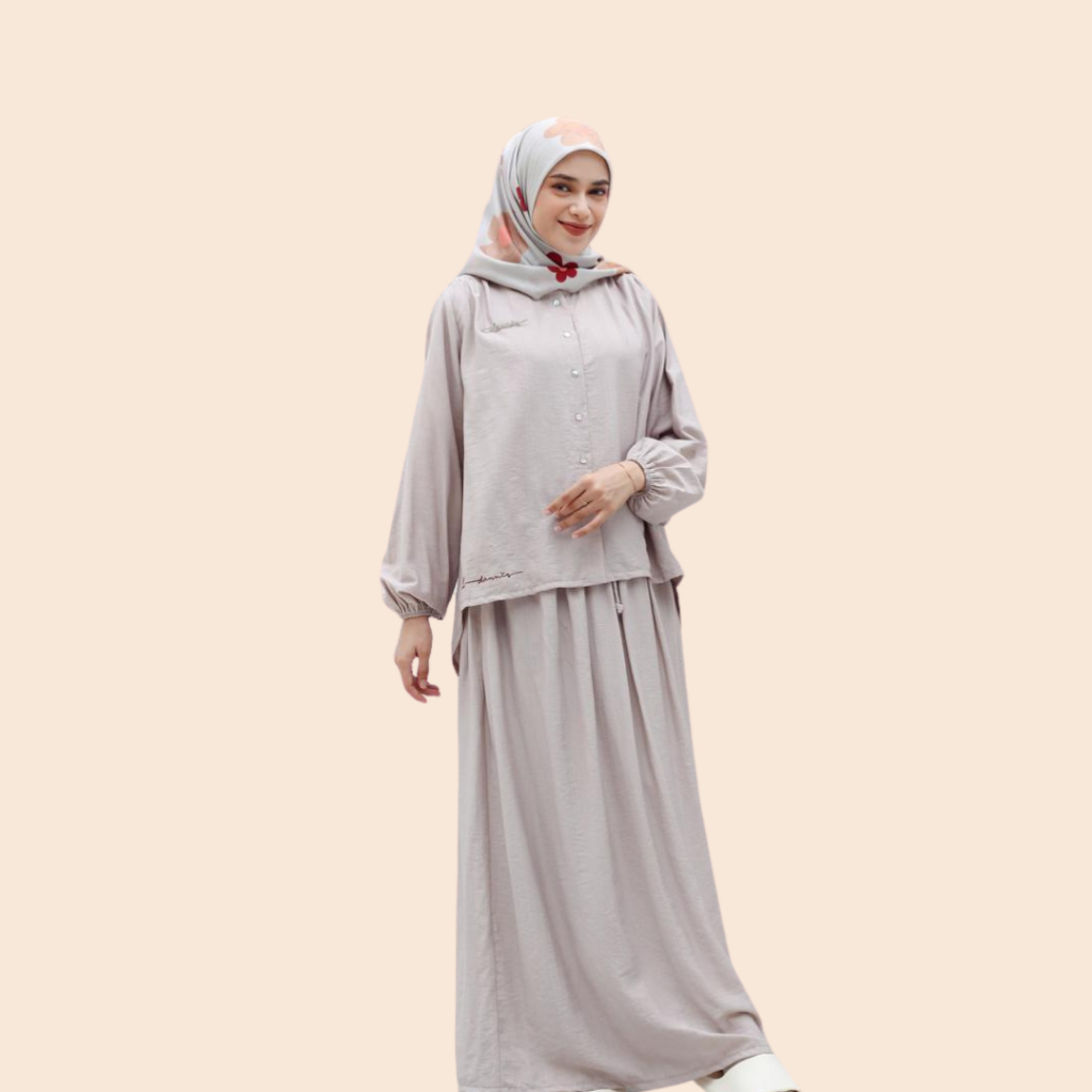 Rumah Dannis - D' Daily Tulip Crinkle Couple Mom And Girl (Setelan Dewasa Bahan Crinkle)