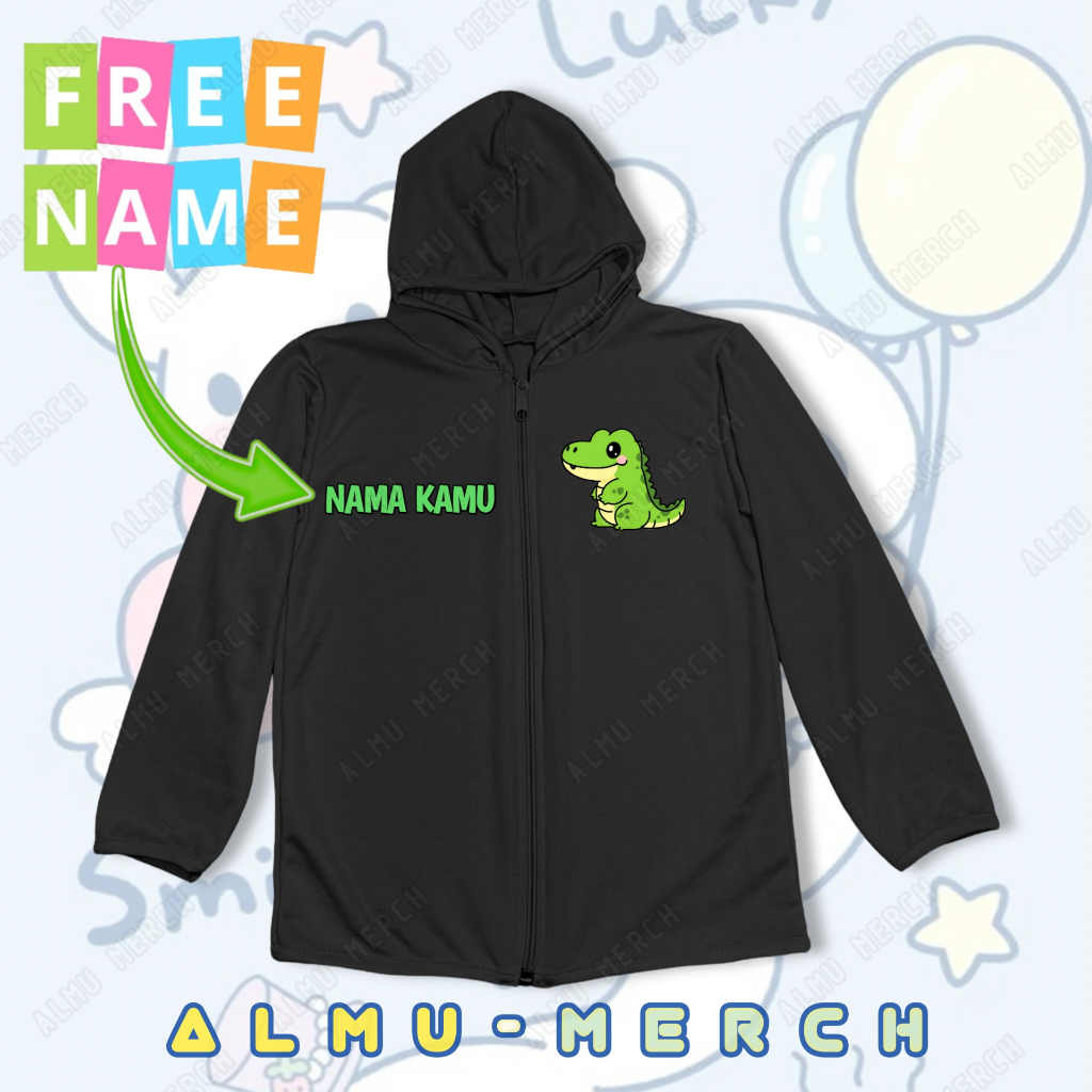 Jaket Anti Uv Anak | Jaket Anti Sinar Matahari | Jaket Olahraga Anak | crocodile Free Name