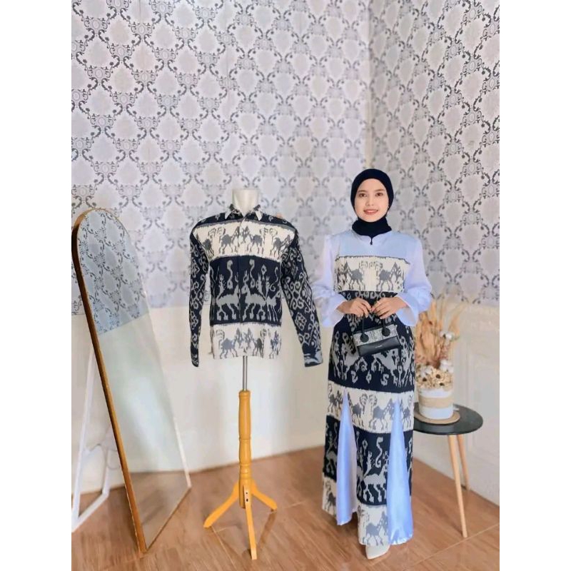 ( READY STOK ) GAMIS TENUN TROSO KOMBINASI POLOS TERBARU, BAJU KONDANGAN, BAJU MUSLIM.