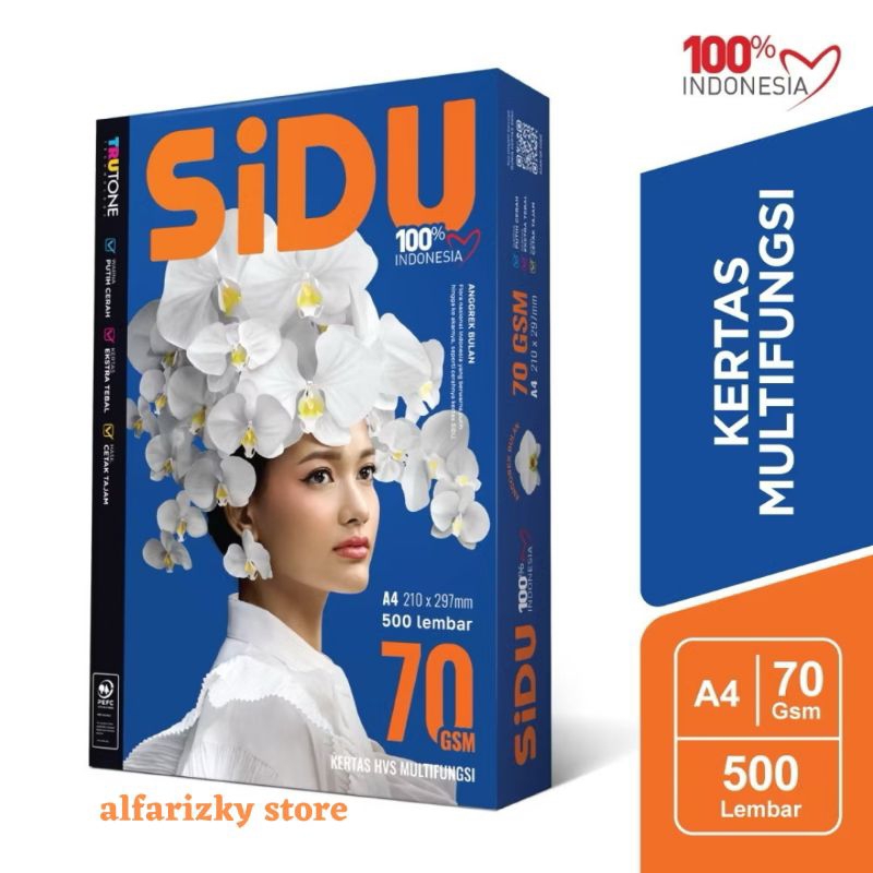

[1 RIM] Kertas HVS A4 70 gsm SIDU / Sinar Dunia Fotokopi