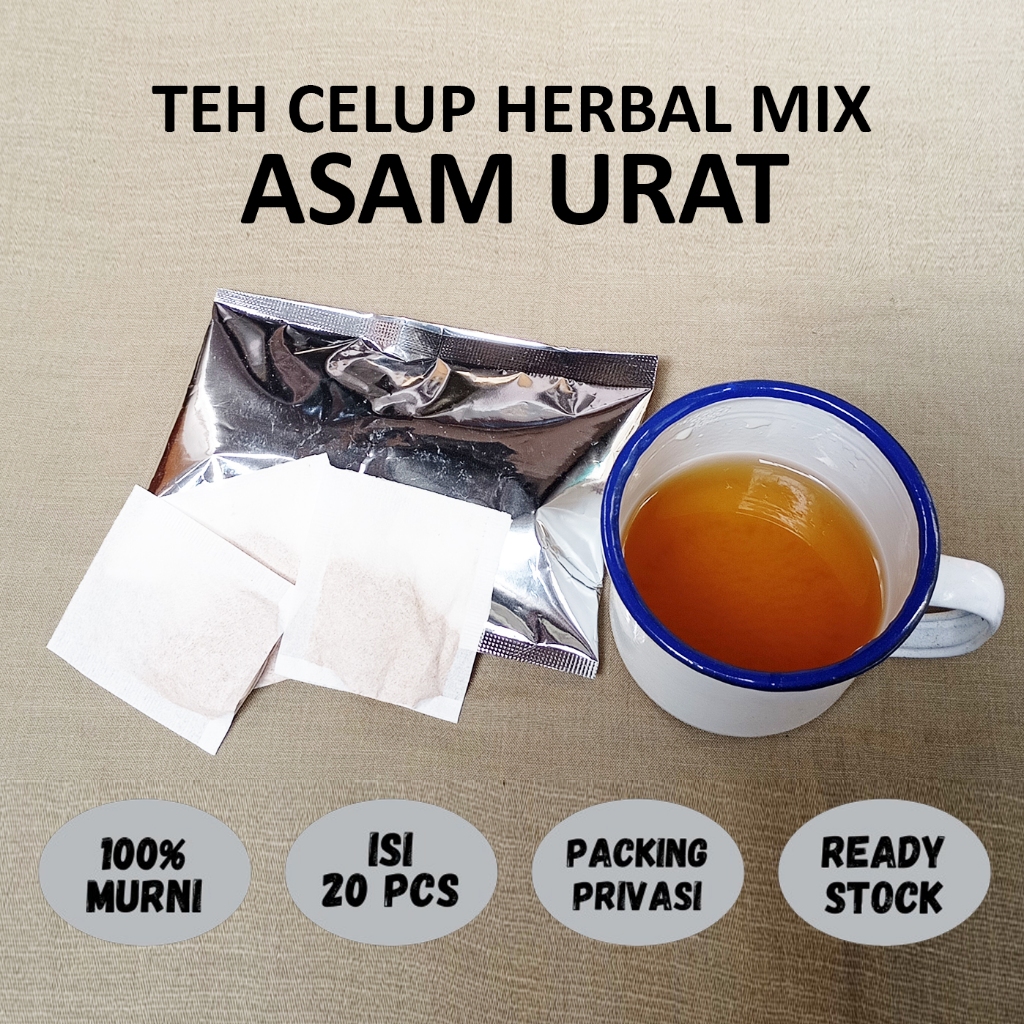 

ASAM URAT Teh Celup Herbal Mix Jamu Babah Kuya Ramuan Herbal Sendi Nyeri Sulit Berjalan