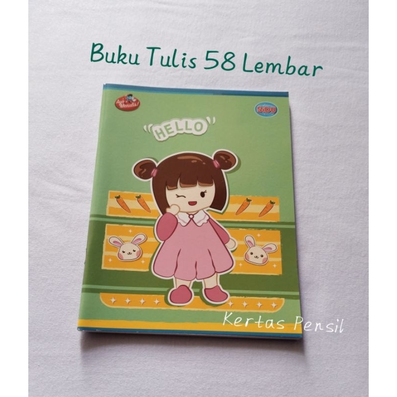 

Buku Tulis Sidu 58 lembar / Buku Tulis Cover Motif / Buku Tulis Satuan / CP-22111077