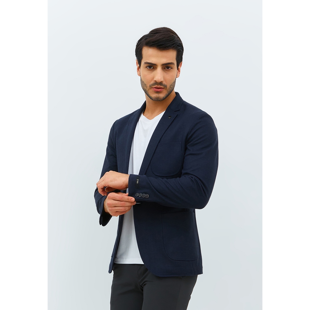 Jobb Dornan-T1 Blazer Pria Slim Fit Navy