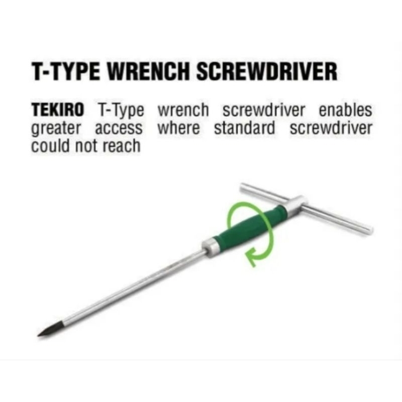 TEKIRO Kunci sock T obeng plus PH2 dan PH3