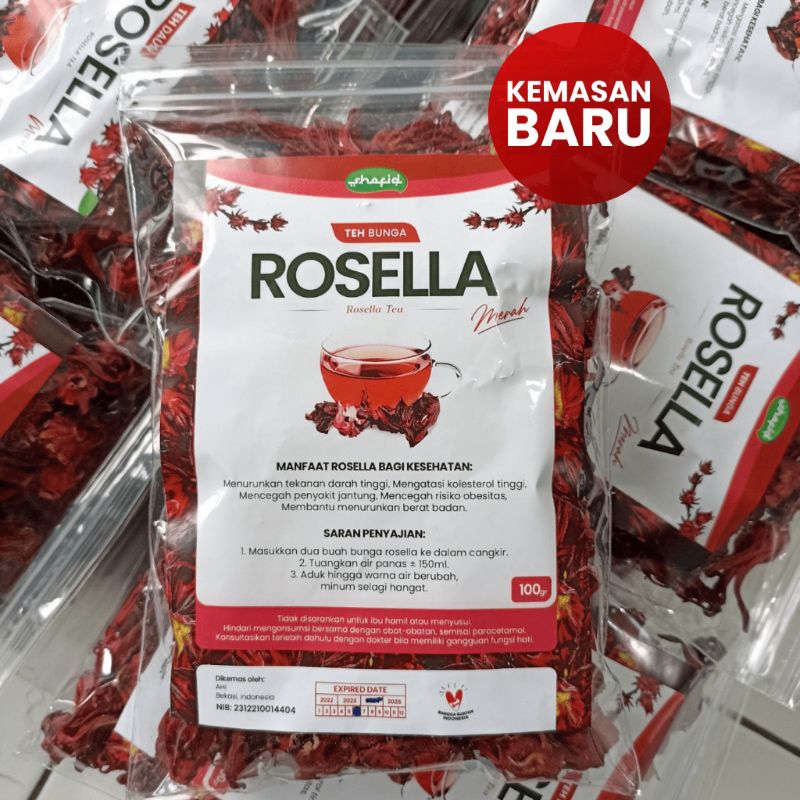 

Teh Seduh Bunga Rosella Merah / Rosela Merah 100gr / Teh Herbal Rebus Rosela Merah Kering Organik Premium Best Quality