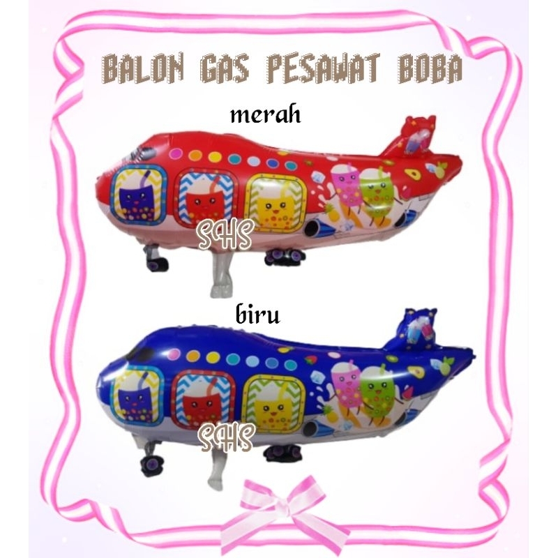 BALON GAS FOIL KARAKTER PESAWAT BOBA 1 PAK (50 PIECES)