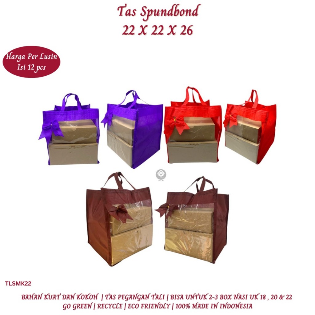 

Goodie Bag Tas Spunbond 22x22 (Isi 12 Pcs-TLSMK22)