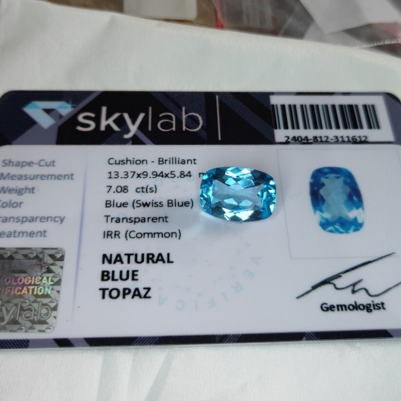 NATURAL BLUE TOPAZ ELEKTRIK MEMO SKYLAB 1612