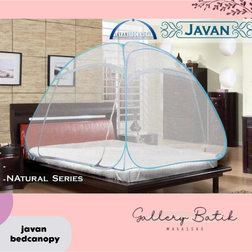 KELAMBU JAVAN - JAVAN BED CANOPY KELAMBU TENDA UKURAN 120, 160, 180 dan 200  [Gallery Batik Makassar