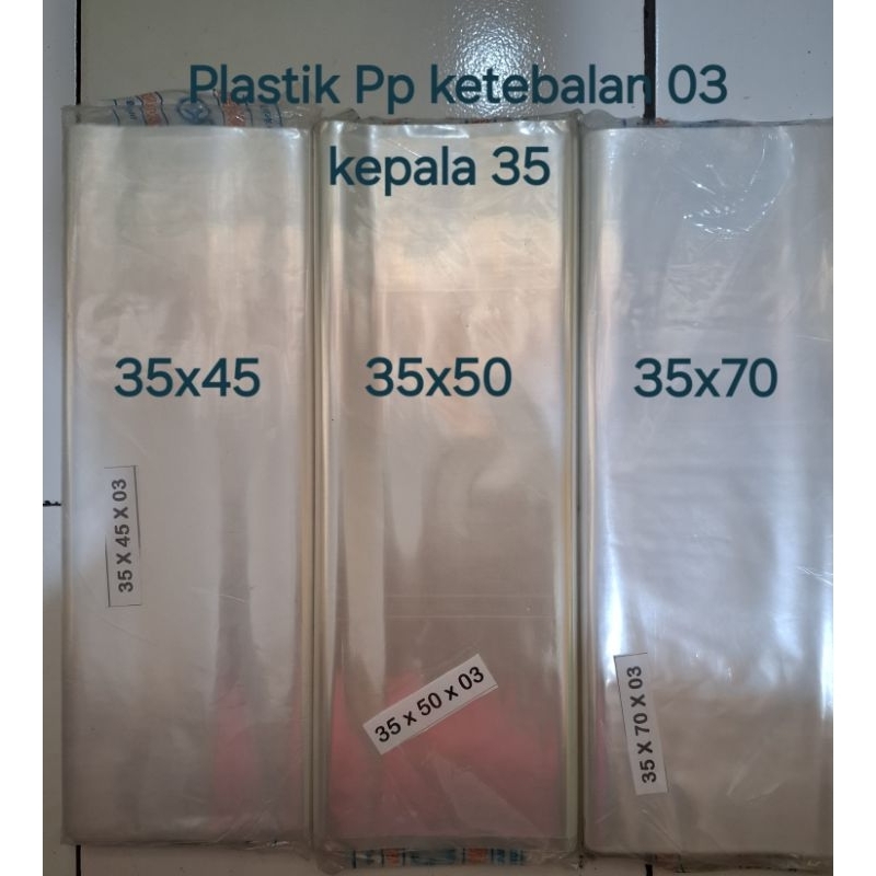 Plastik Pp Ketebalan 03 /500gram Uk 35x45 , 35x50 , 35x70